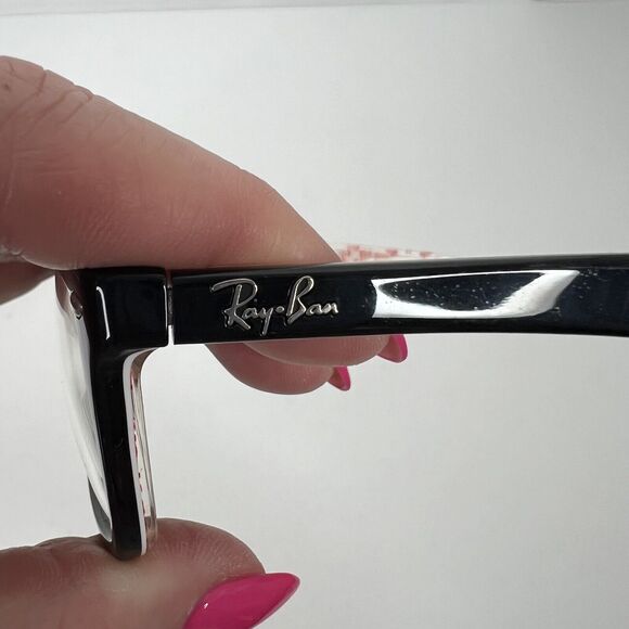 Ray Ban Youth 5228 Eyeglasses Frames Optics Polished Black 50-17-140 Full Rim - Picture 7 of 13